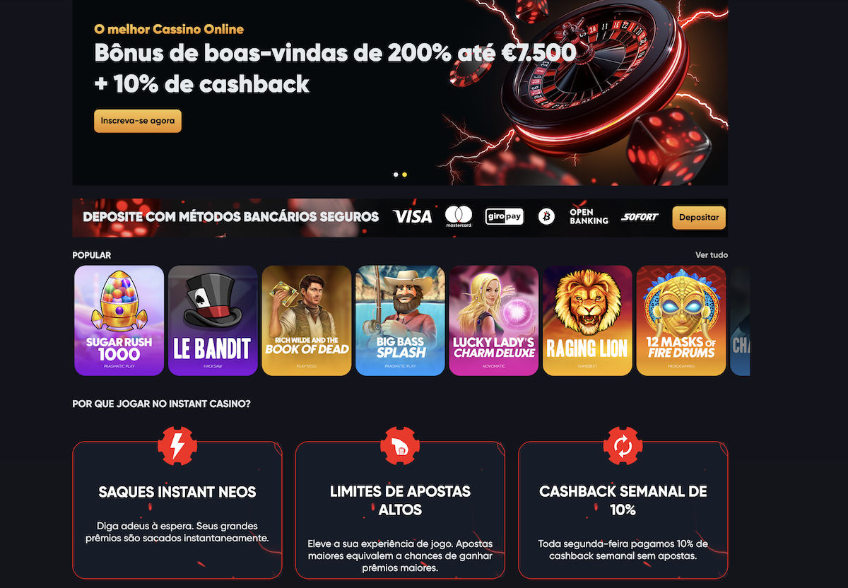 Cripto Apostas Instant Casino