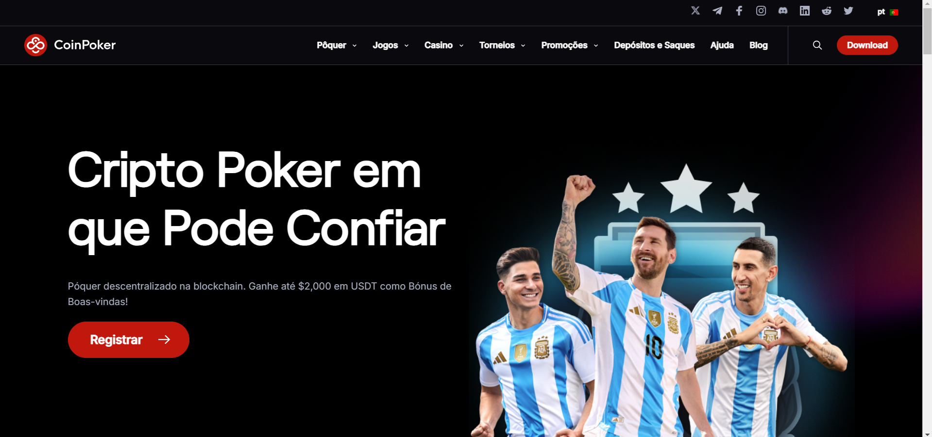 CoinPoker é um exemplo de site onde pode jogar poker online em que pode confiar