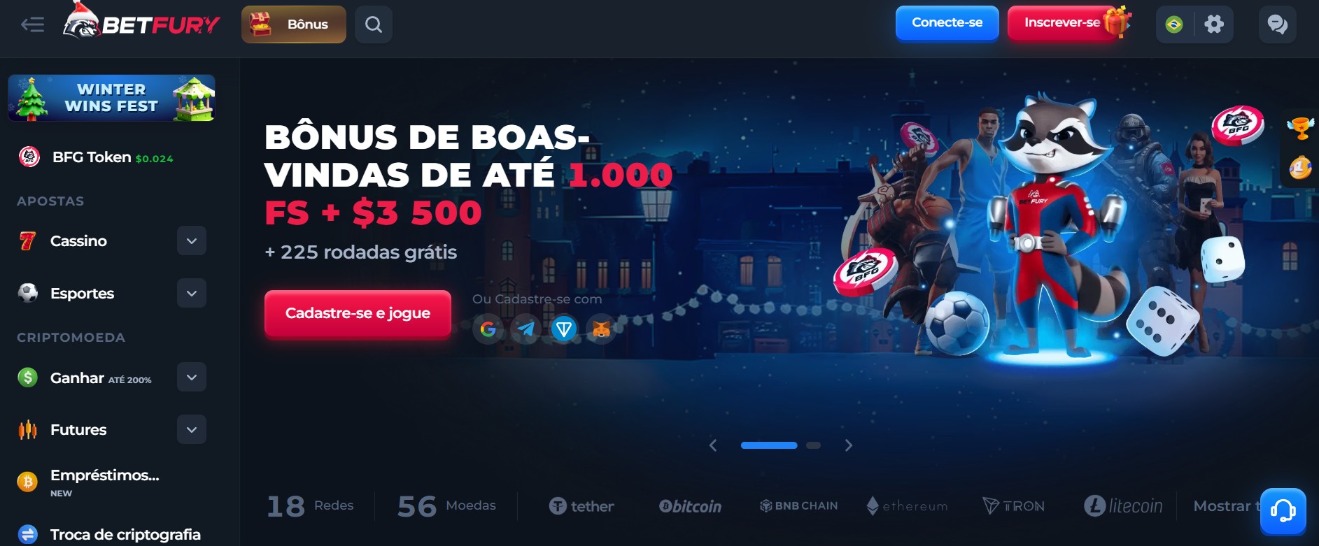 Revisão, análise e avaliação da plataforma de cassino e apostas esportivas online, BetFury