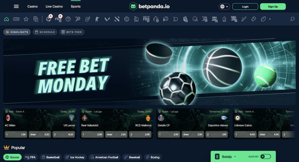 Segundo nossa análise, o casino Betpanda é uma boa alternativa a Cryptobetsports