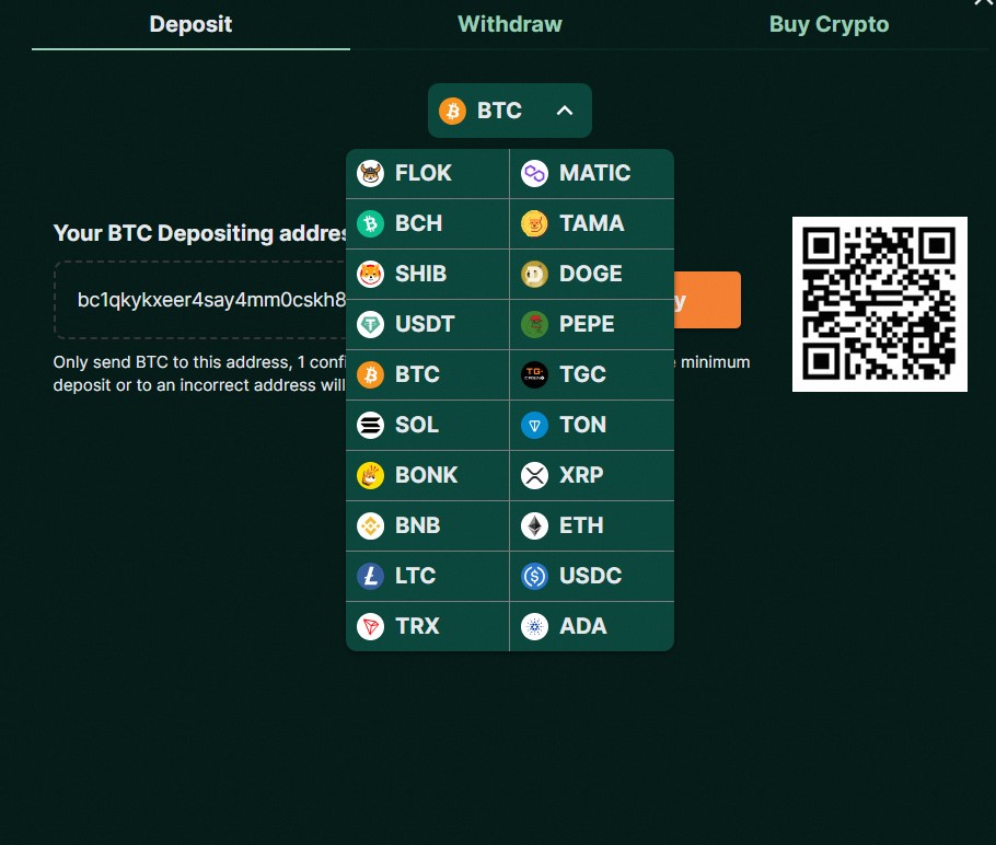 Criptomoedas que pode utilizar no TG.Casino