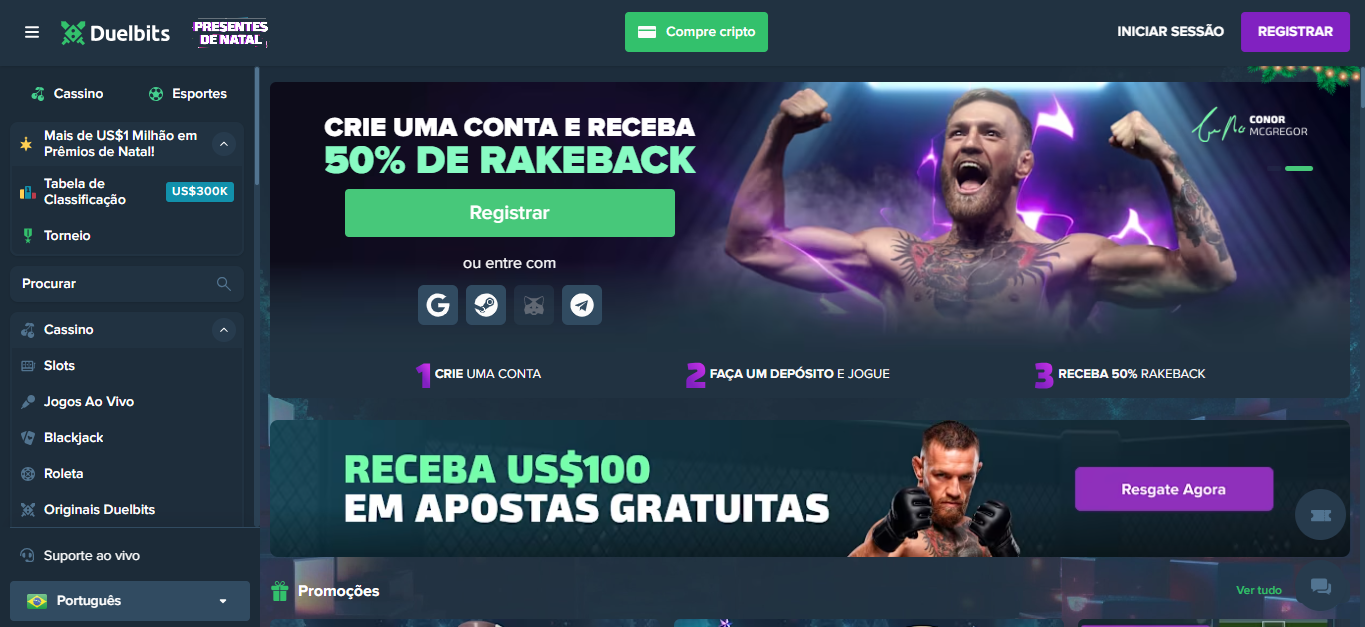 Análise e Revisão da DuelBits, plataforma de cassino e apostas esportivas