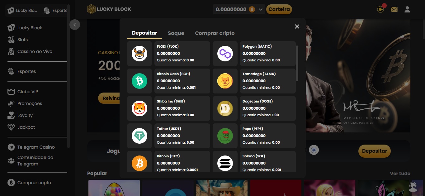 Análise das criptomoedas que pode usar Lucky Block Casino