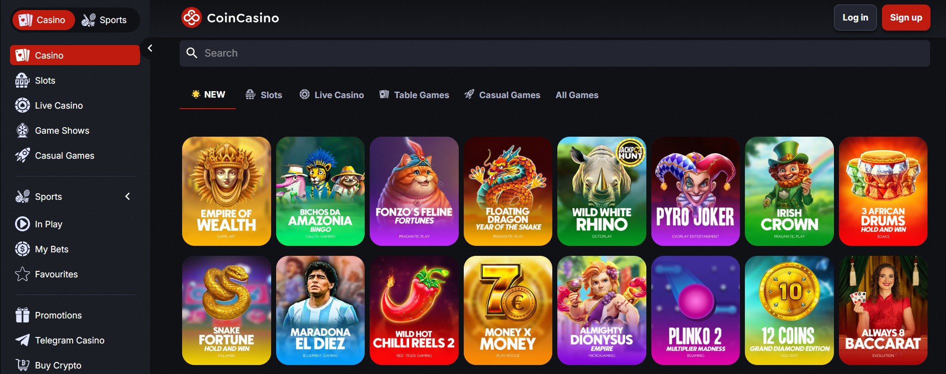 CoinCasino tem slots online