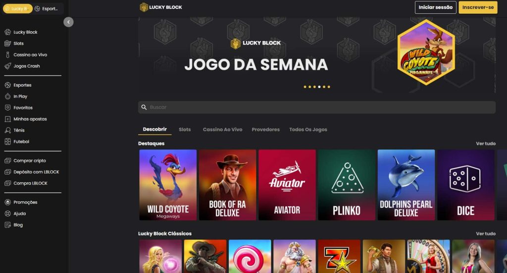 Lucky Block é um cassino onde pode jogar slots e o jogo Viking Runecraft