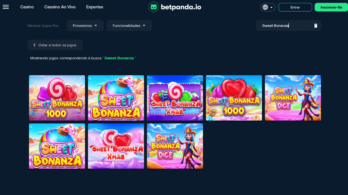 O cassino online Betpanda tem uma boa diversidade de slots para jogar