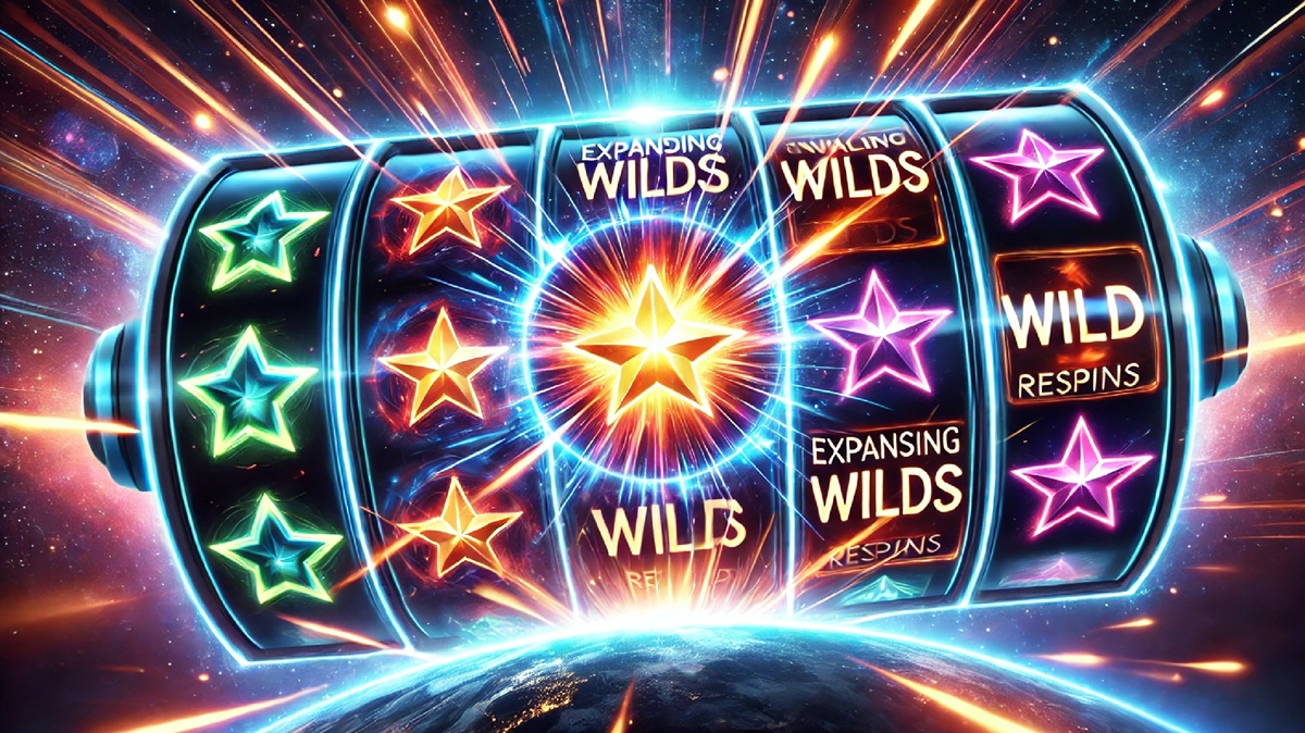 Funcionalidade Expanding Wilds and Respins da slot Starburst