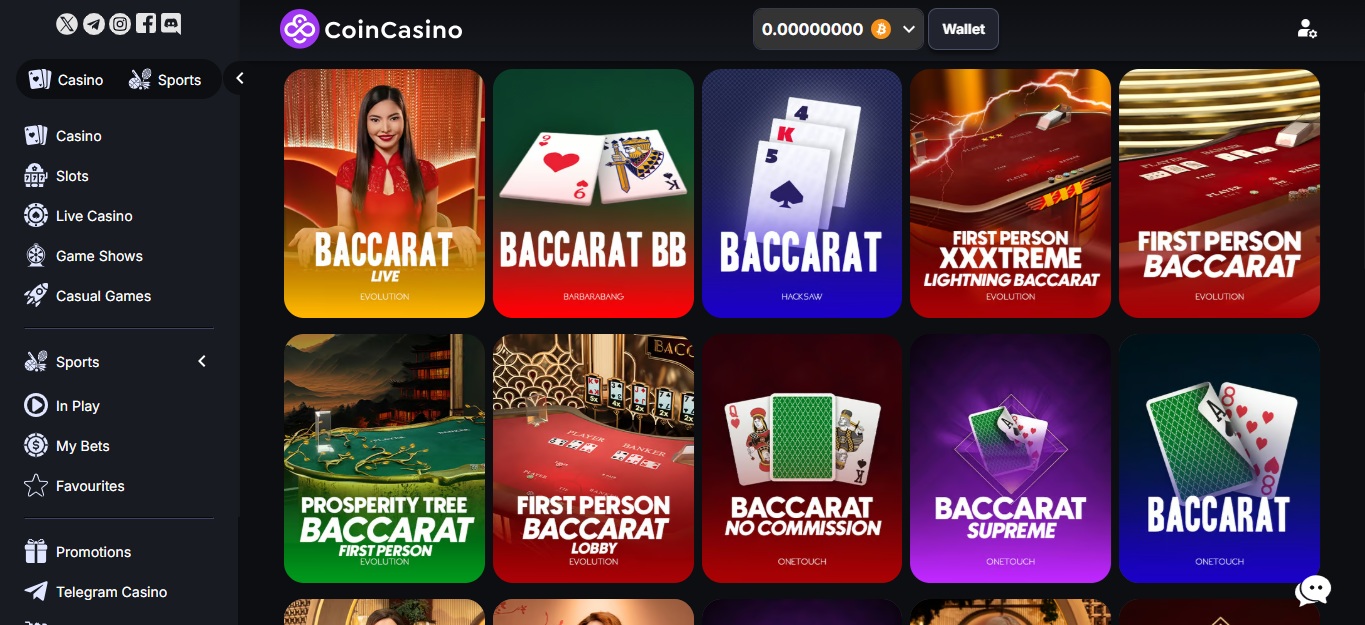 CoinPoker tem mesas de Bacará ao Vivo