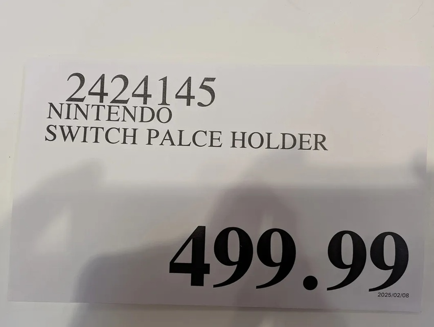 Suposto preço Nintendo Switch 2