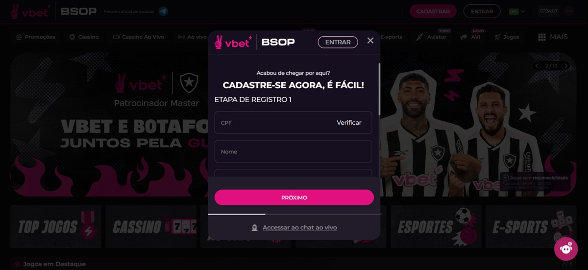 É possível registrar-se na VBET em menos de 5 minutos