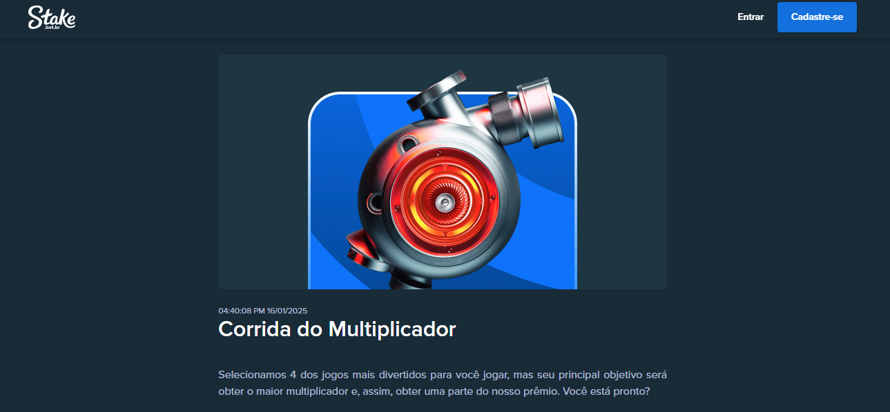 corrida do multiplicador stake