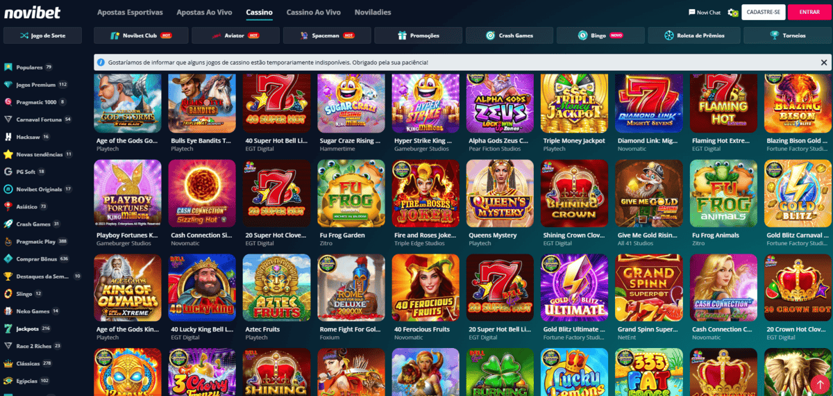 jackpots novibet