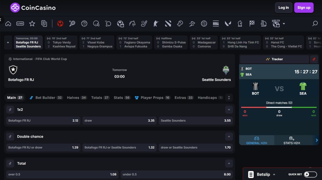 Botafogo x Seattle Sounders odds