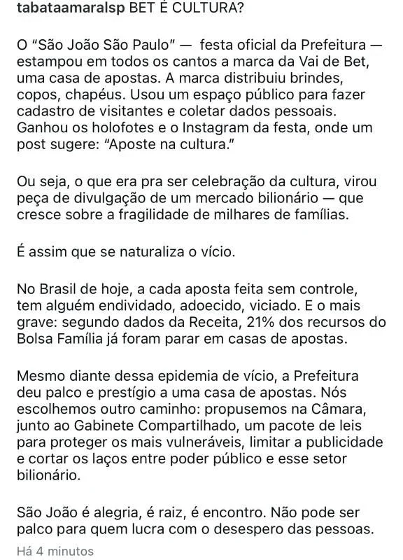 Deputada Tabata Amaral - bets