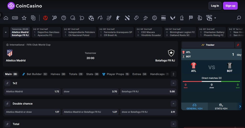 atletico madrid x botafogo prognóstico