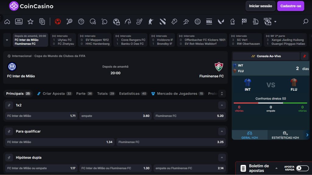 inter x fluminense odds