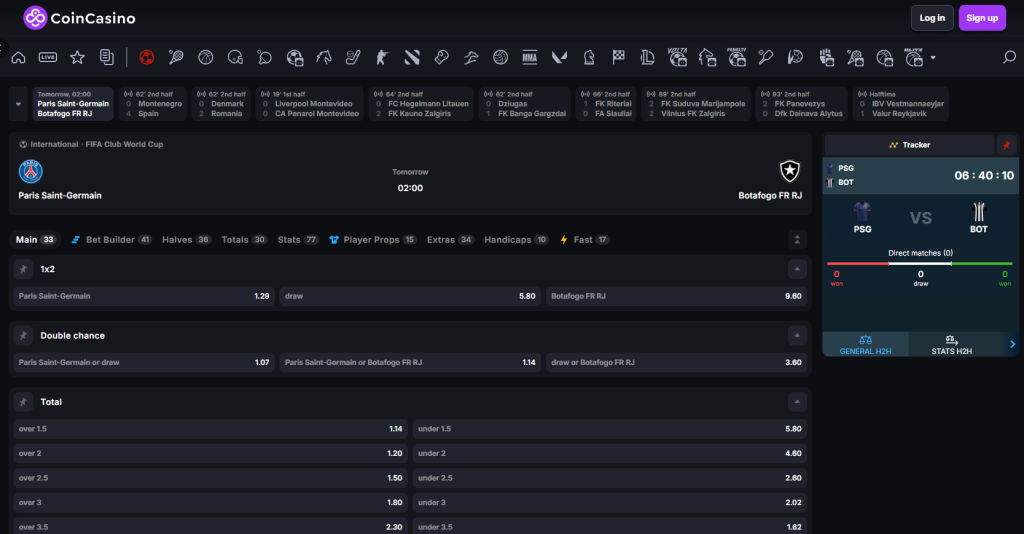 melhores odds psg x botafogo