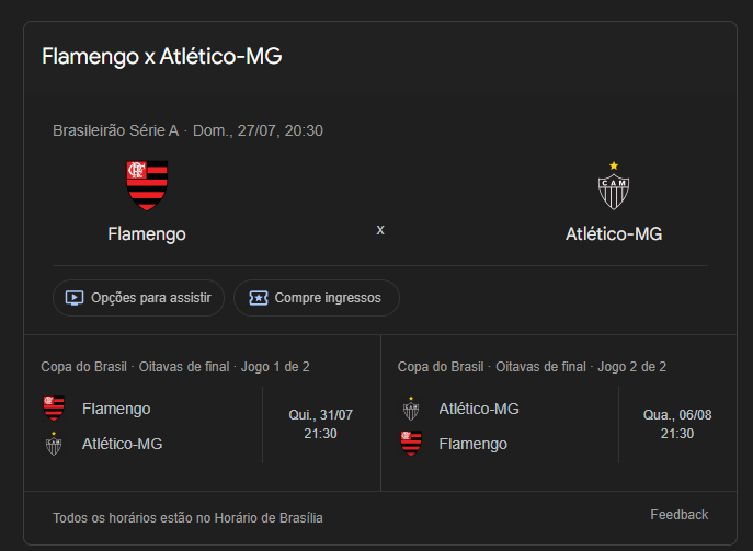 Flamengo x Atlético‑MG