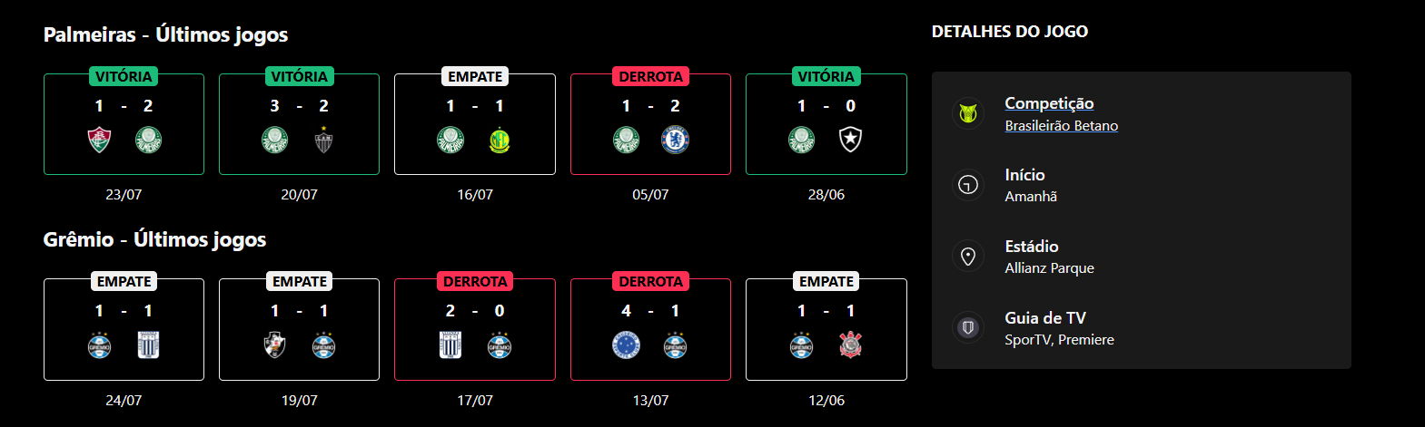 Palmeiras × Grêmio