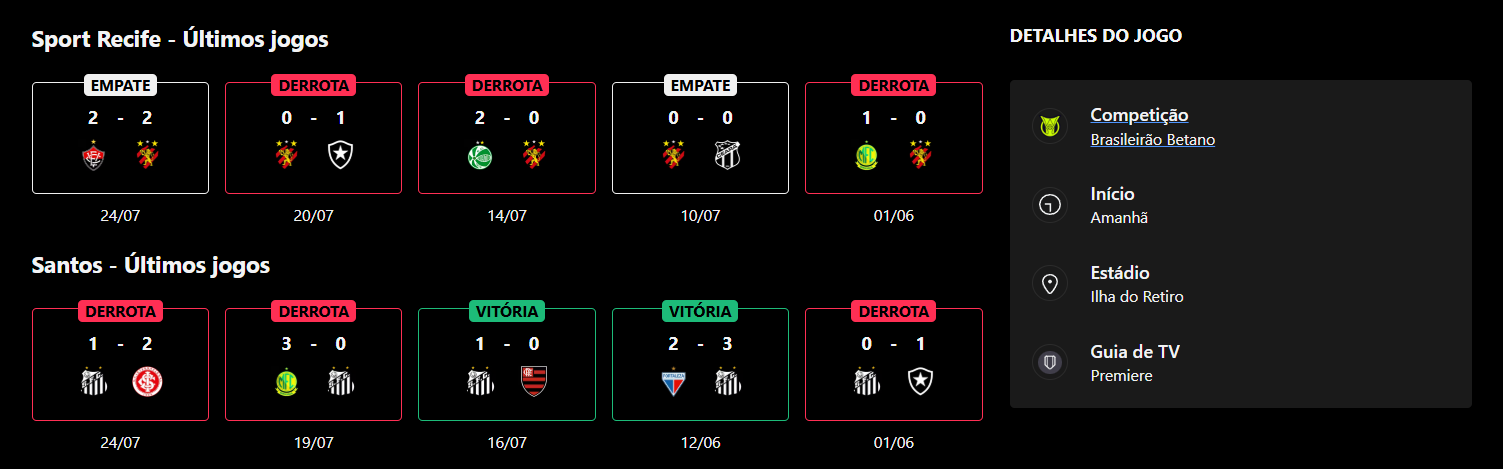 Sport Recife × Santos