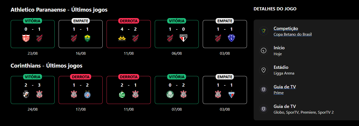 Athletico Paranaense x Corinthians
