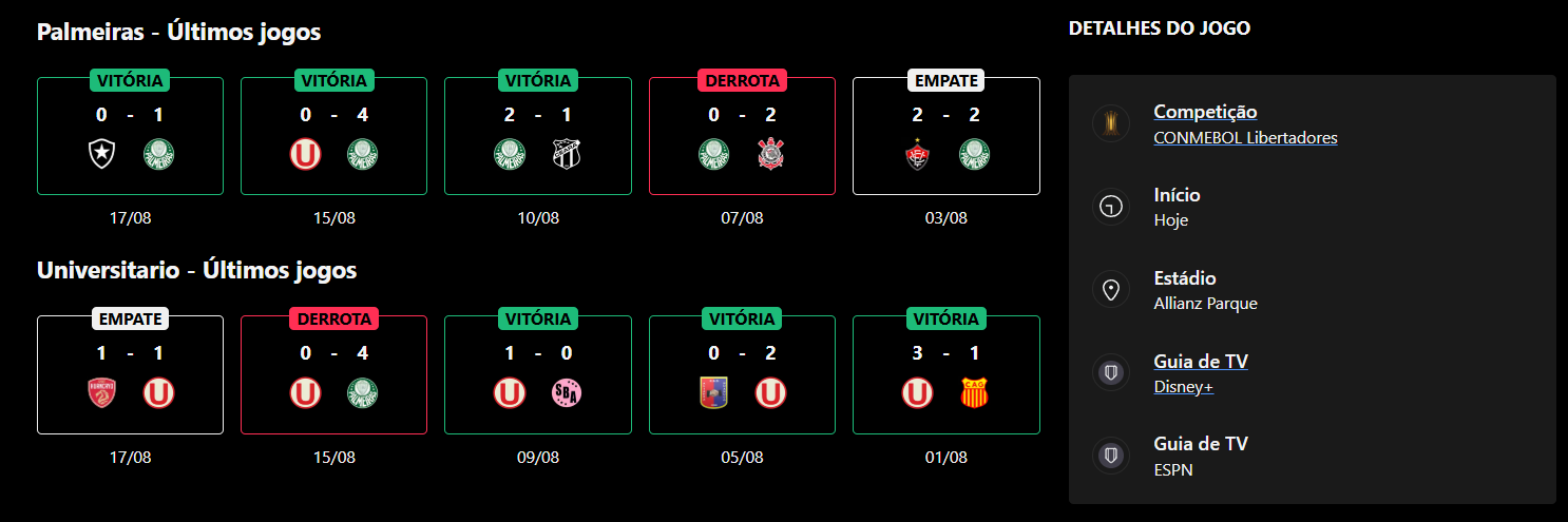 Palmeiras x Universitário
