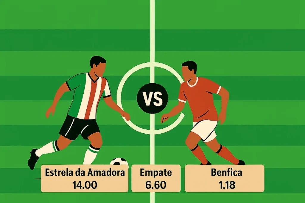odds - estrela da amadora x benfica