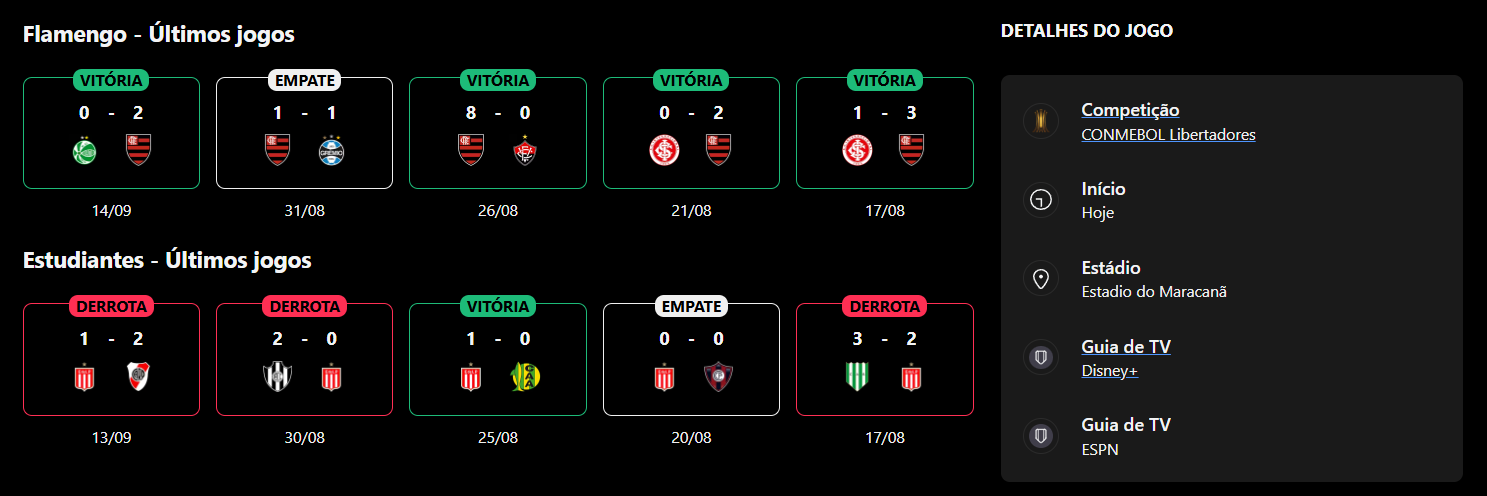 Flamengo x Estudiantes