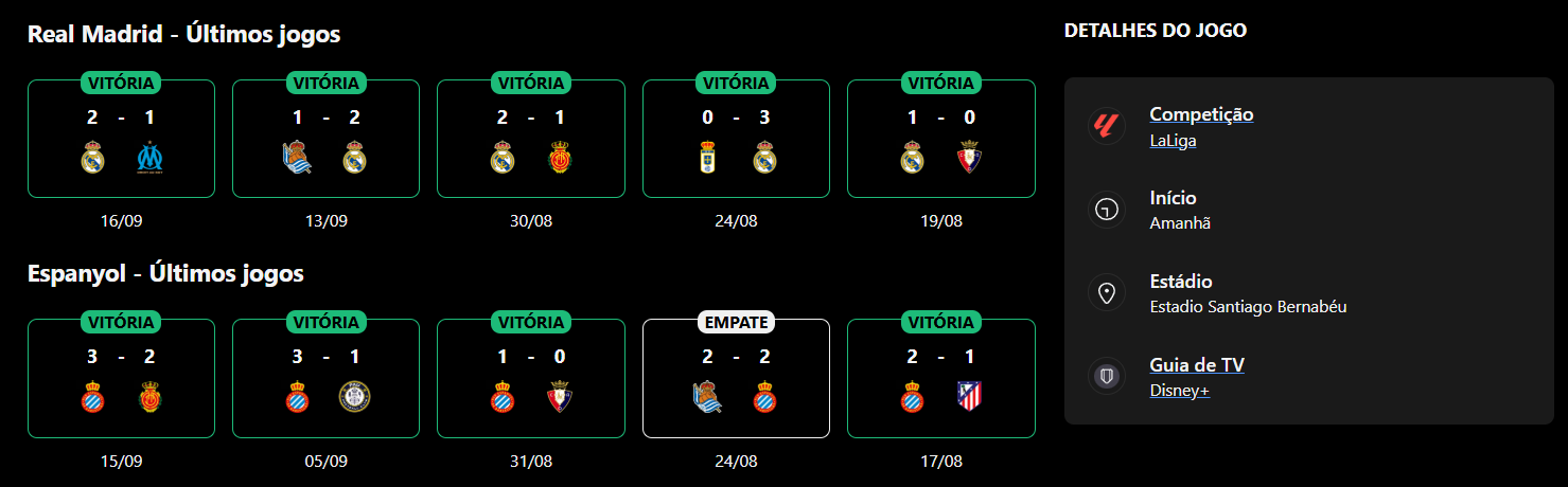 Real Madrid x Espanyol