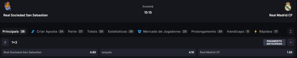 odds real sociedad vs real madrid