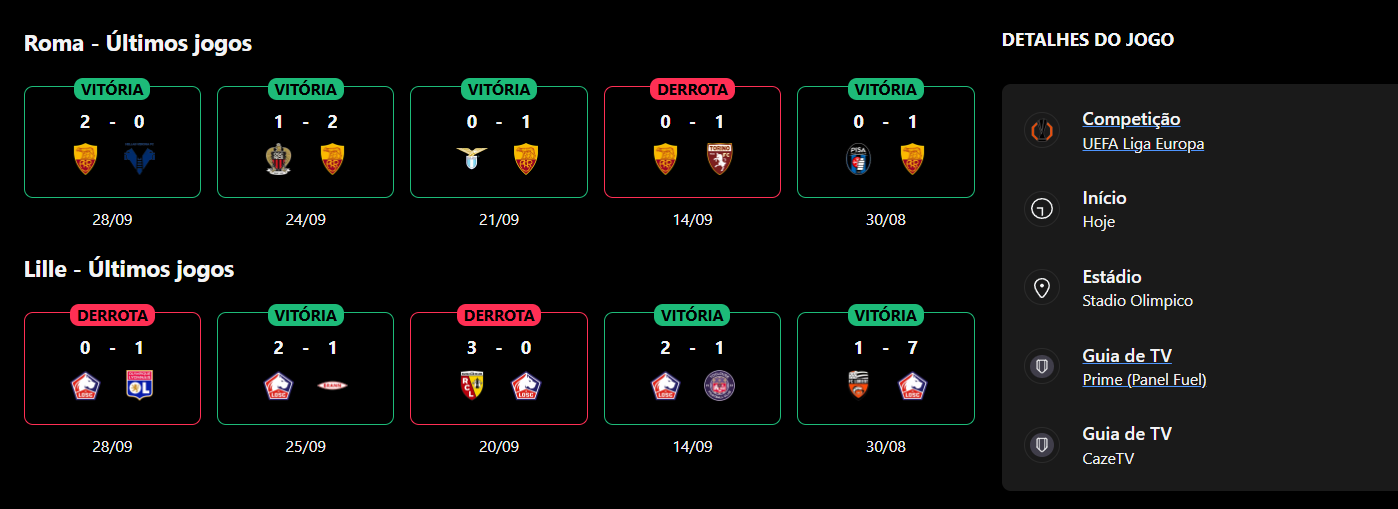 Roma x Lille