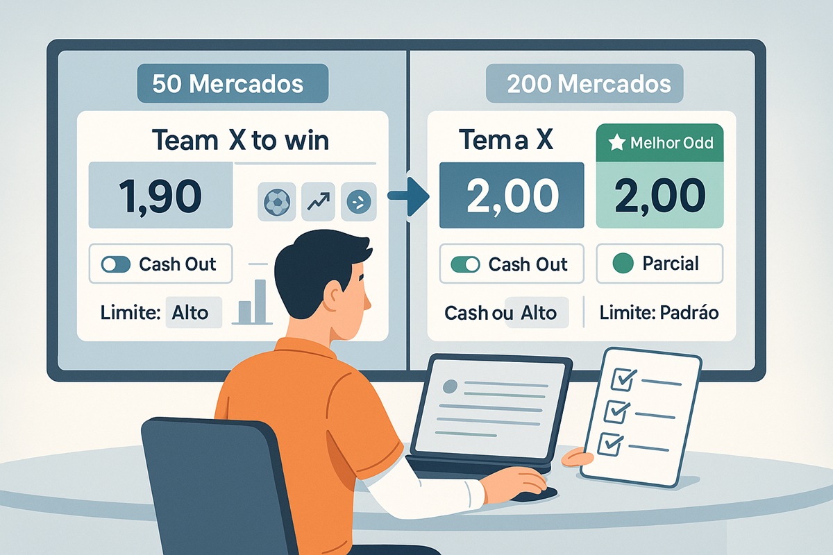 Como comparar mercados e odds entre casas para encontrar a melhor condição no evento